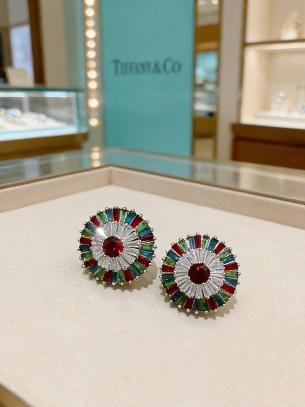 Tiffany & Co. Multi-Gemstone Sunburst Stud Earrings - Picture 3 of 6